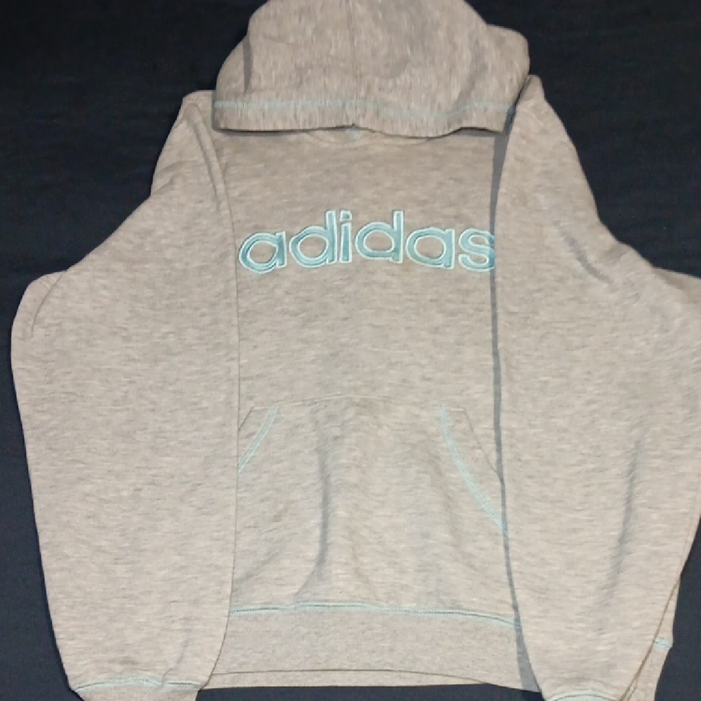Adidas Kids Light Gray Hoodie Jacket